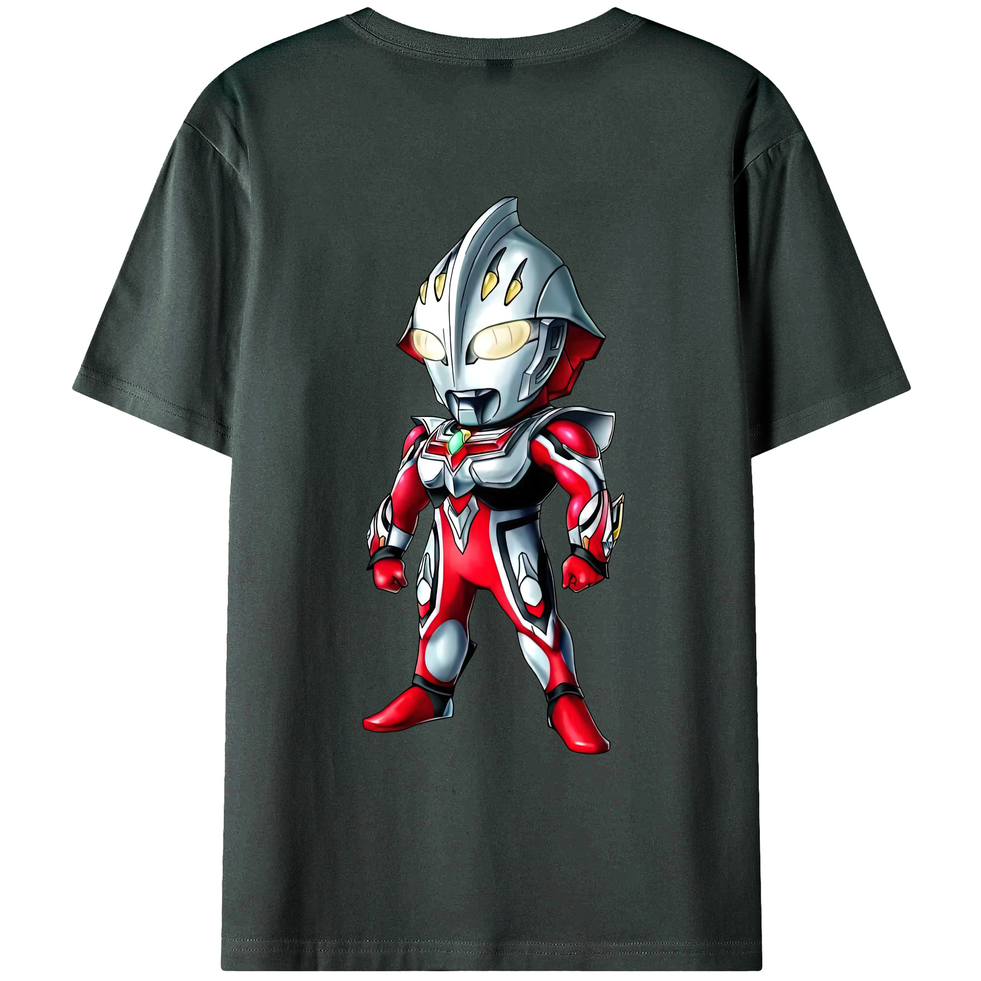 （画像用） ウルトラマン Ultraman 綿100％ メンズ半袖Tシャツ（バックプリント） 通気性